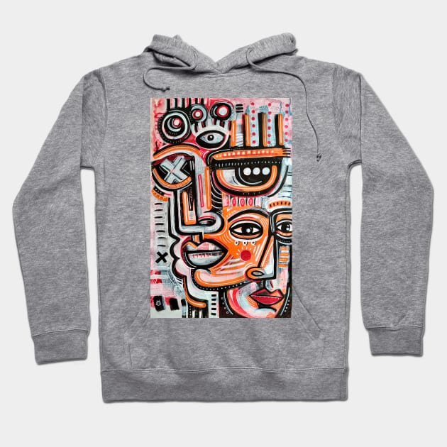 Abstract faces Hoodie by Daria Kusto